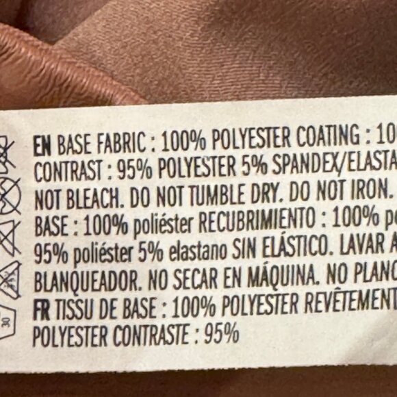 Like new GREY LAB High Waist Shiny Faux Leather Shorts in Dusty Rose Size Small - Picture 5 of 11